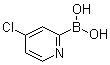 structure of CAS# 870459-91-9, (4-Chloro-2-pyridinyl)boronic acid