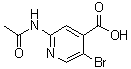 CAS 登录号：871269-03-3, 2-(乙酰氨基)-5-溴-4-吡啶羧酸