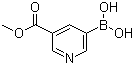 structure of CAS# 871329-53-2, 5-(Methoxycarbonyl)pyridin-3-ylboronic acid