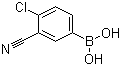structure of CAS# 871332-95-5, 4-氯-3-氰基苯硼酸