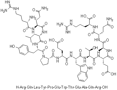 CAS 登录号：871344-87-5, L-精氨酰-L-谷氨酰胺酰-L-亮氨酰-L-酪氨酰-L-脯氨酰-L-alpha-谷氨酰-L-色氨酰-L-苏氨酰-L-alpha-谷氨酰-L-丙氨酰-L-谷氨酰胺酰-L-精氨酸