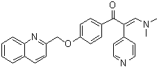 CAS # 871507-16-3, 3-Dimethylamino-2-(pyridin-4-yl)-1-[4-(quinolin-2-ylmethoxy)phenyl]propenone