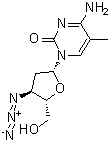 3'-叠氮基-2',3'-二脱氧-5-甲基胞苷分子结构 (CAS 87190-79-2)