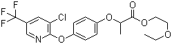 CAS # 87237-48-7, Haloxyfop-etotyl, 2-Ethoxyethyl 2-(4-((3-chloro-5-(trifluoromethyl)-2-pyridinyl)oxy)phenoxy)propanoate, Haloxyfop-2-ethoxyethyl
