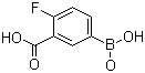 structure of CAS# 872460-12-3, 3-Carboxy-4-fluorophenylboronic acid