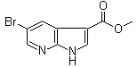structure of CAS# 872619-43-7, 5-溴-1H-吡咯并[2,3-b]吡啶-3-羧酸甲酯