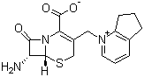 structure of CAS# 87314-56-5, 1-[[(6R,7R)-7-氨基-2-羧基-8-氧代-5-硫杂-1-氮杂双环[4.2.0]辛-2-烯-3-基]甲基]-6,7-二氢-5H-环戊并[b]吡啶内盐