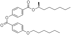 structure of CAS# 87321-20-8, S-(+)-2-Octyl 4-(4-hexyloxybenzoyloxy)benzoate