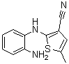 CAS # 873895-41-1, 2-(2-Aminoanilino)-5-methylthiophene-3-carbonitrile, 2-[(2-Aminophenyl)amino]-5-methyl-3-thiophenecarbonitrile