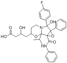 CAS # 873950-17-5, Atorvastatin Epoxy Pyrrolooxazin 6-Hydroxy Analog, 7-(4-Fluorophenyl)hexahydro-b,7-dihydroxy-1b-(1-methylethyl)-7a-phenyl-1a-[(phenylamino)carbonyl]-3H-oxireno[3,4]pyrrolo[2,1-b][1,3]oxazine-3-butanoic acid
