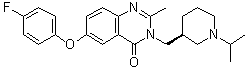 (S)-6-(4-Fluorophenoxy)-3-[(1-isopropylpiperidin-3-yl)methyl]-2-methylquinazolin-4(3H)-one molecular structure (CAS 875258-85-8)