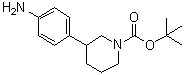 structure of CAS# 875798-79-1, 3-(4-氨基苯基)哌啶-1-羧酸叔丁基酯