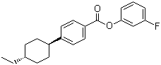 CAS # 87592-58-3, 3-Fluorophenyl 4'-trans-ethylcyclohexylbenzoate, trans-4-(4-Ethylcyclohexyl)benzoic acid 3-fluorophenyl ester