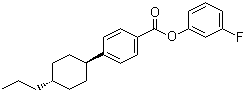 CAS # 87592-61-8, 3-Fluorophenyl 4'-trans-propylcyclohexylbenzoate, trans-4-(4-Propylcyclohexyl)benzoic acid 3-fluorophenyl ester