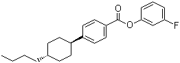 structure of CAS# 87592-62-9, 4'-反式-丁基环己基苯甲酸 3-氟苯酯