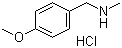 4-Methoxy-N-methylbenzylamine hydrochloride molecular structure (CAS 876-32-4)
