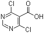 structure of CAS# 87600-98-4, 4,6-Dichloro-5-pyrimidinecarboxylic acid