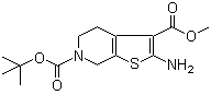 structure of CAS# 877041-47-9, 2-氨基-4,7-二氢噻吩并[2,3-c]吡啶-3,6(5H)-二甲酸 6-叔丁酯 3-甲酯