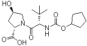 structure of CAS# 877069-25-5, (4R)-N-[(环戊基氧基)羰基]-3-甲基-L-缬氨酰-4-羟基-L-脯氨酸