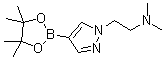 structure of CAS# 877149-80-9, N,N-二甲基-2-(4-(4,4,5,5-四甲基-1,3,2-二氧硼杂环戊烷-2-基)-1H-吡唑-1-基)乙胺