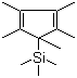 CAS # 87778-95-8, (Pentamethylcyclopentadien-1-yl)trimethylsilane, Trimethyl(1,2,3,4,5-pentamethyl-2,4-cyclopentadien-1-yl)silane