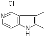 structure of CAS# 878232-70-3, 4-氯-2,3-二甲基-1H-吡咯并[3,2-c]吡啶