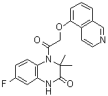 CAS # 878292-18-3, 7-Fluoro-3,4-dihydro-4-[(5-isoquinolinyloxy)acetyl]-3,3-dimethyl-2(1H)-quinoxalinone