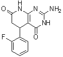 2-氨基-5-(2-氟苯基)-5,8-二氢吡啶并[2,3-d]嘧啶-4,7(1H,6H)-二酮分子结构 (CAS 878436-01-2)