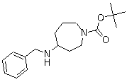 structure of CAS# 878630-66-1, 4-苄基氨基氮杂环庚烷-1-羧酸叔丁酯