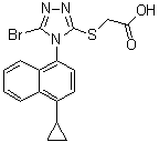 structure of CAS# 878672-00-5, Lesinurad