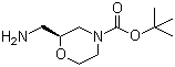 structure of CAS# 879403-42-6, (S)-2-(Aminomethyl)morpholine-4-carboxylic acid tert-butyl ester