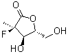 structure of CAS# 879551-04-9, (3R,4R,5R)-3-氟-4-羟基-5-(羟基甲基)-3-甲基四氢呋喃-2-酮