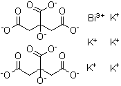 CAS # 880149-29-1, 2-Hydroxy-1,2,3-propanetricarboxylic acid bismuth potassium salt (2:1:5)