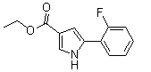 structure of CAS# 881674-06-2, 5-(2-Fluorophenyl)-1H-pyrrole-3-carboxylic acid ethyl ester