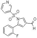 structure of CAS# 881677-11-8, 5-(2-氟苯基)-1-[(吡啶-3-基)磺酰基]-1H-吡咯-3-甲醛