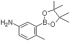 structure of CAS# 882670-69-1, 5-Amino-2-methylphenylboronic acid pinacol ester