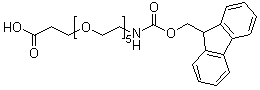 structure of CAS# 882847-32-7, 5,8,11,14,17-Pentaoxa-2-azaeicosanedioic acid 1-(9H-fluoren-9-ylmethyl) ester