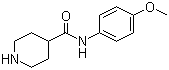 CAS # 883106-58-9, N-(4-Methoxyphenyl)piperidine-4-carboxamide, 4-[(Piperidine-4-carbonyl)amino]anisole, Piperidine-4-carboxylic acid (4-methoxyphenyl)amide
