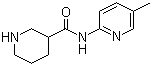 CAS # 883106-75-0, N-(5-Methylpyridin-2-yl)piperidine-3-carboxamide, Piperidine-3-carboxylic acid (5-methylpyridin-2-yl)amide