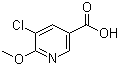 structure of CAS# 884494-85-3, 5-氯-6-甲氧基烟酸