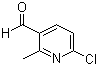 structure of CAS# 884495-36-7, 2-甲基-6-氯吡啶-3-甲醛