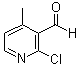 structure of CAS# 884495-45-8, 2-Chloro-4-methyl-3-pyridinecarboxaldehyde