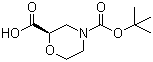 structure of CAS# 884512-77-0, (2R)-2,4-吗啉二羧酸 4-叔丁酯