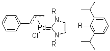 CAS # 884879-23-6, [1,3-Bis(2,6-diisopropylphenyl)imidazol-2-ylidene]chloro[3-phenylallyl]palladium(II)