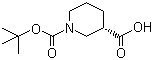structure of CAS# 88495-54-9, N-Boc-(S)-3-甲酸哌啶
