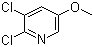 structure of CAS# 885168-12-7, 2,3-二氯-5-甲氧基吡啶