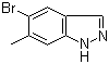 structure of CAS# 885223-72-3, 5-溴-6-甲基-1H-吲唑