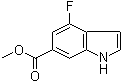 structure of CAS# 885518-27-4, 4-氟-1H-吲哚-6-羧酸甲酯