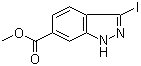 structure of CAS# 885518-82-1, Methyl 3-iodo-1H-indazole-6-carboxylate
