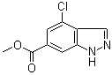 structure of CAS# 885519-19-7, 4-氯-1H-吲唑-6-羧酸甲酯